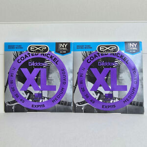 2 D'ADDARIO EXP115 Guitar Strings EXP Coated Nickel 11 49 Bright Round Med Gauge